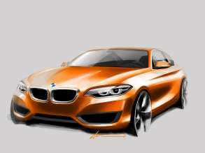 The new BMW 2 Series Coupe, Design Sketch (10/2013)