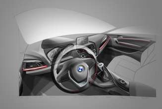 The new BMW 2 Series Coupe, Design Sketch (10/2013)