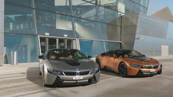 Handover of 18 of the first BMW i8 Roadsters in the strictly limited "First Edition” at BMW Welt in Munich and first tour to the Concorso d'Eleganza at the Lake Como.